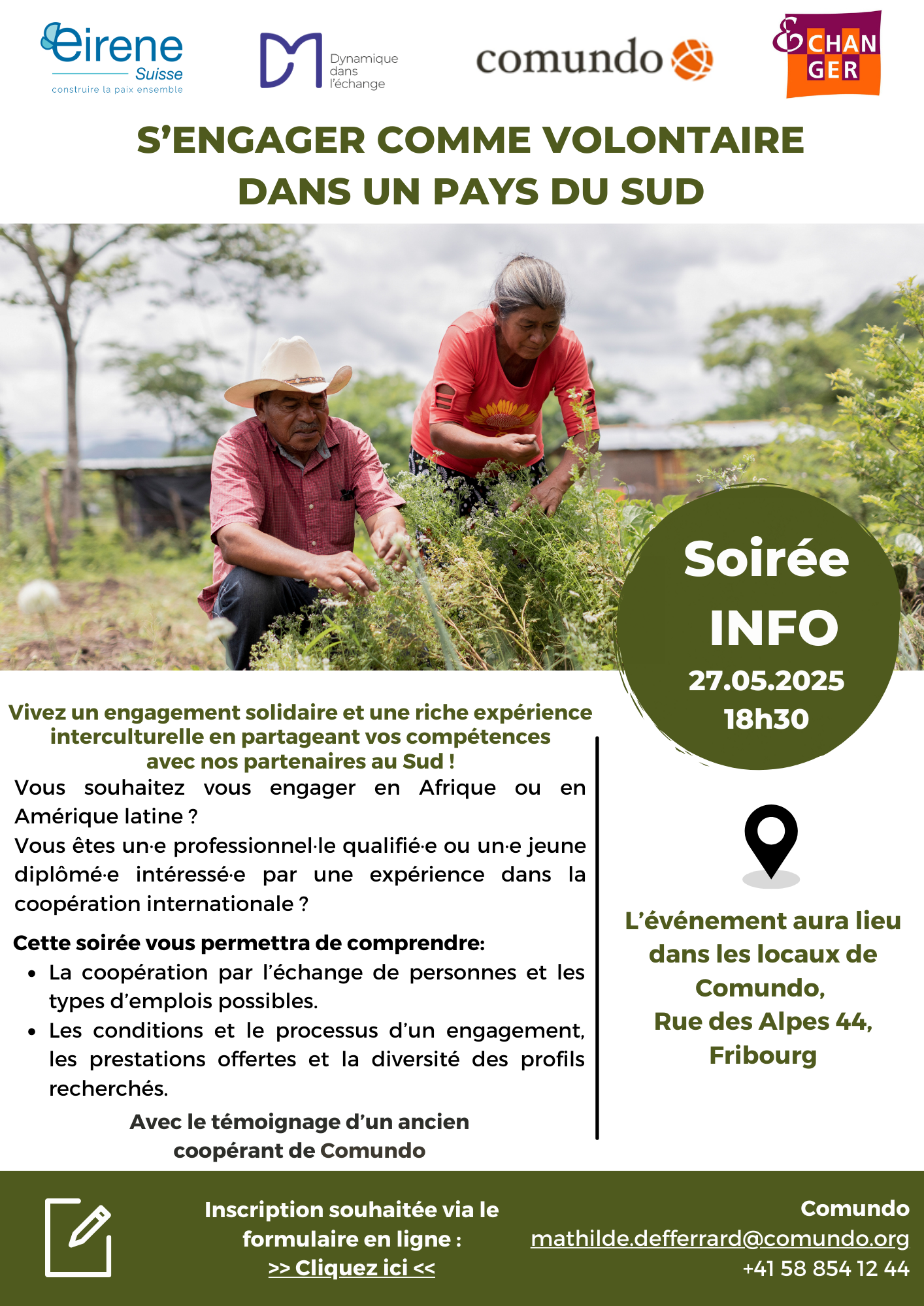 Soirée d’info : échange de personnes